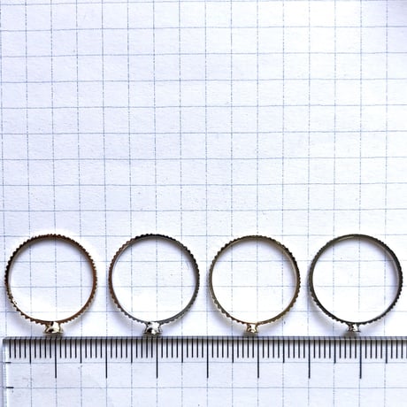 貼り付けリングパーツ・カップ型 S（Φ3mm×1mm　シルバー)  【2個セット】