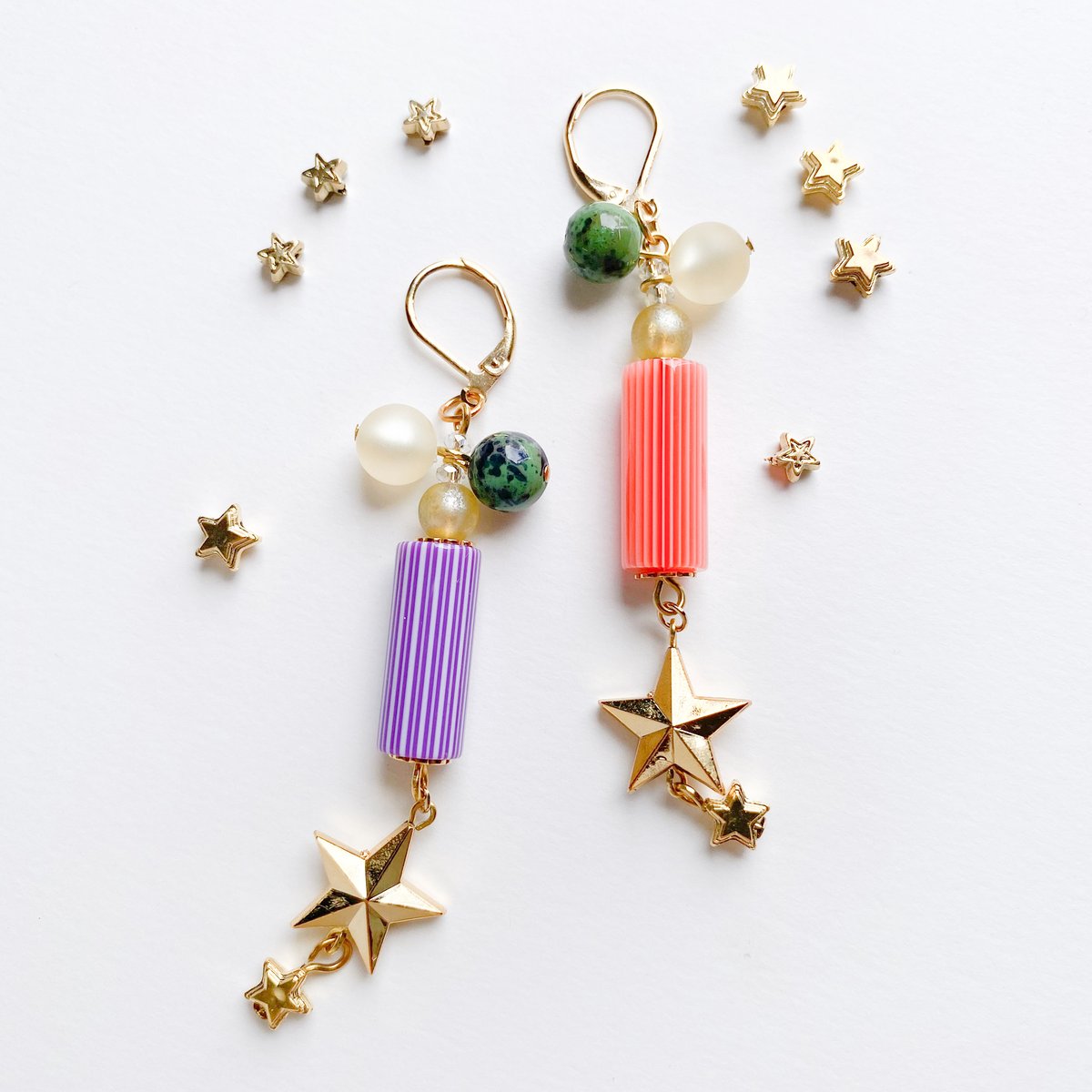 星ビーズ（FJ1034 ゴールド） 【4個セット】 | idola