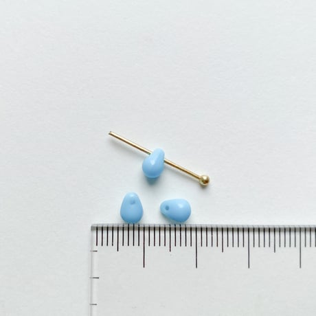 ドロップビーズ SS (FEG521 Φ4mm×6ｍｍ ライトブルー)【4個セット】