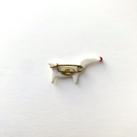 ののむらみなみ　陶器ブローチ（散歩）＊専用箱入り