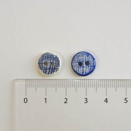 チェック柄ボタン 12mm (JB75604 ホワイト)