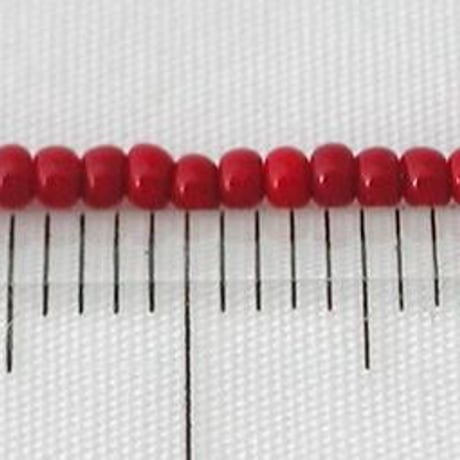 シードビーズ　（JFF038　レッド　size外径:約2.0mm　丸小)    【4g】