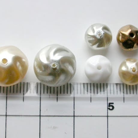 バロックガラスビーズ　M（FJ180/8mm）　【2個セット】