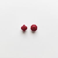 ナツメビーズ  (FEG1225 ≒Φ8mm×7mm レッド) 【6個セット】