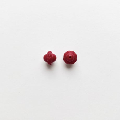 ナツメビーズ  (FEG1225 ≒Φ8mm×7mm レッド) 【6個セット】