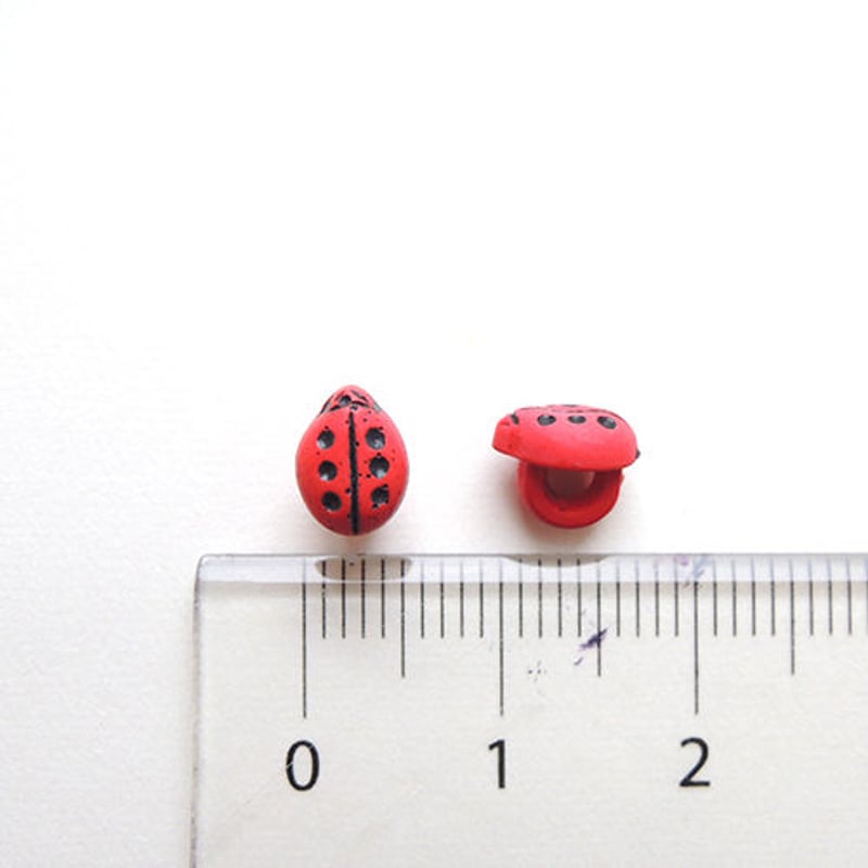 てんとう虫ボタン(JB734024)【2個セット】 | idola