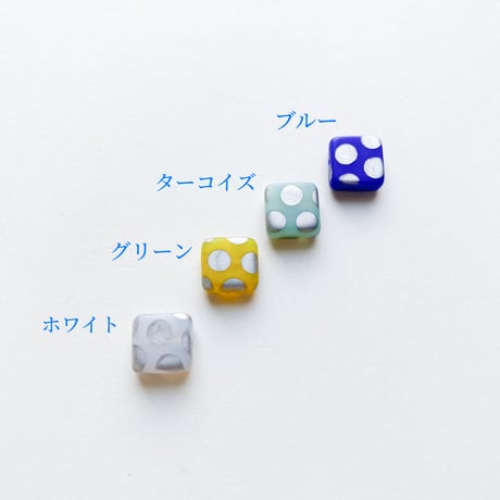 スクエアドットビーズ（FJ323）　【単色・3個セット】