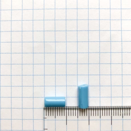 チューブビーズ　（JFF304　ブルー　size:約Φ3.7mm～4.2mm×9.0mm）   【30個】