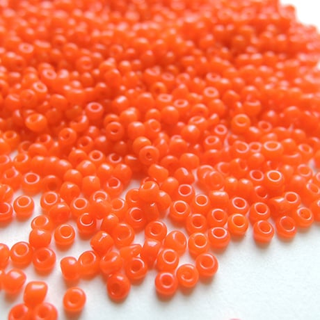 シードビーズ　（JFF034　オレンジ　size外径:約1.8mm)    【4g】