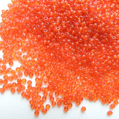 シードビーズ　（JFF033　オレンジ　size外径:約1.8mm)    【4g】