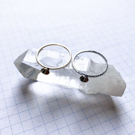 貼り付けリングパーツ・円錐型カップ（Φ4mm×2mm　シルバー)  【2個セット】