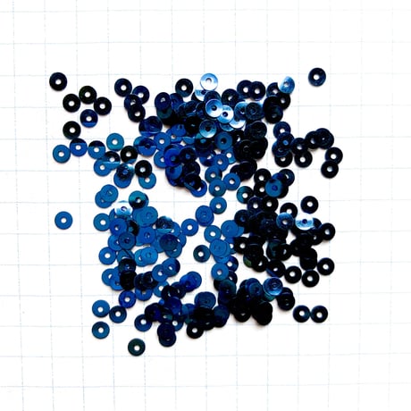 スパンコール ラウンド 3mm（FSCA166  メタリックネイビーブルー）【0.5g】
