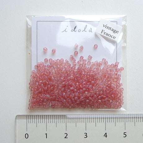 シードビーズ　（JFF155　ピンク　size外径:約1.8mm)    【4g】