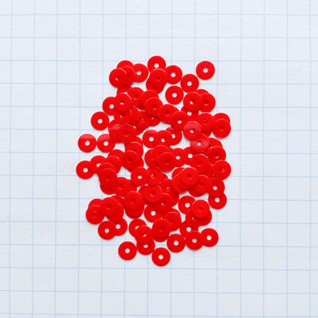 スパンコール　3.5mm（FSCA324 レッド）【0.4g】