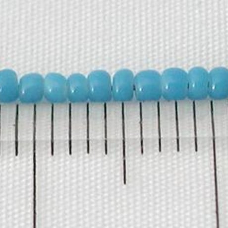 シードビーズ　（JFF323　ブルー・ホワイトハート　size外径:約2.0mm　丸小)    【4g】