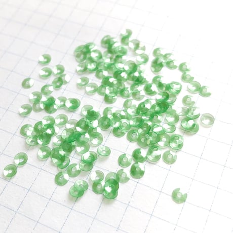 スパンコール 亀甲 3mm（FFS283　グリーン）【0.3g】