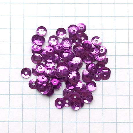 スパンコール 亀甲型　4mm（FSCA072 メタリックパープル）【0.8g】