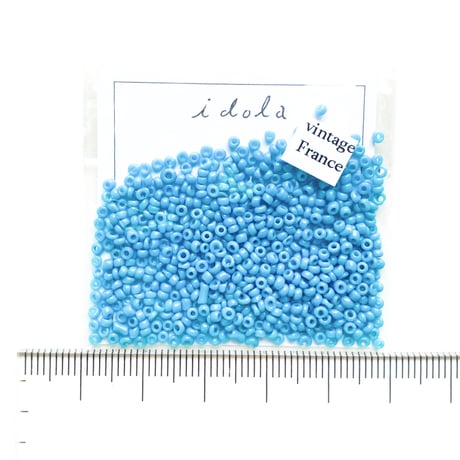 シードビーズ　（JFK042　ライトブルー　size外径:約2.0mm)    【4g】