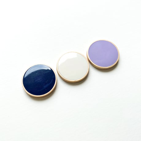 金縁ラウンドカボション(JB767030 Φ18mm マットカラー）【２個セット】
