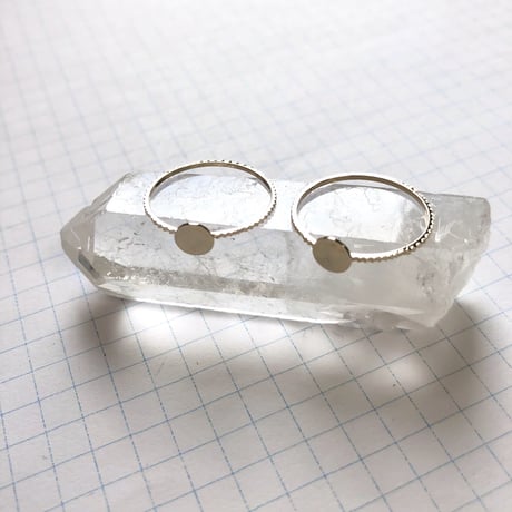 貼り付けリングパーツ・平皿（Φ5mm　ゴールド)  【2個セット】
