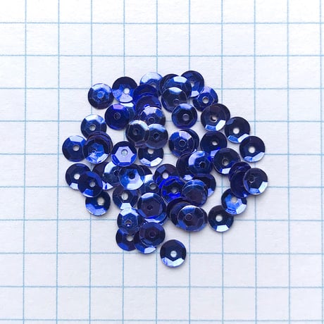 スパンコール 亀甲型　4mm（FSCA073 メタリックロイヤルブルー）【0.8g】
