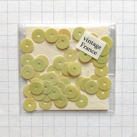 スパンコール ラウンド 6mm（FSCA309 オーロラクリームグリーン）【0.5g】