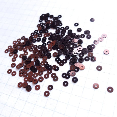 スパンコール ラウンド 3mm（FFS105  メタリックブラウン）【0.5g】