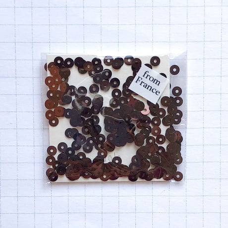 スパンコール ラウンド 3mm（FFS105  メタリックブラウン）【0.5g】
