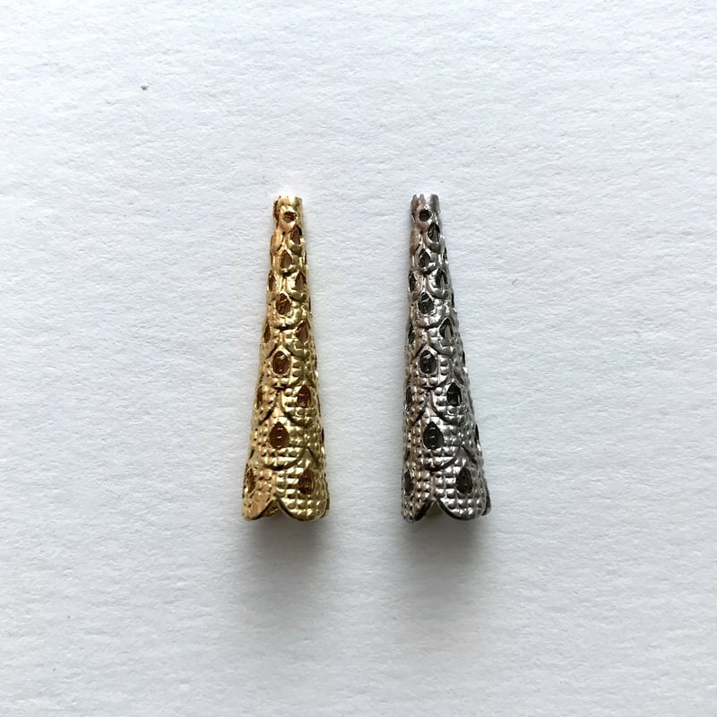 メタルロングコーン型パーツ/座金（FJ1037 シルバー) | idola