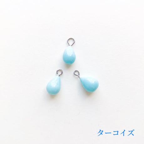 カン付きドロップビーズ（FJ089　クールカラー）
