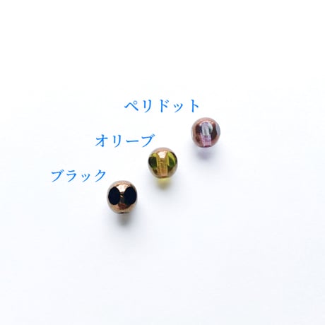 カット入りラウンドビーズ（FJ62 クールカラー)【単色・4個セット】