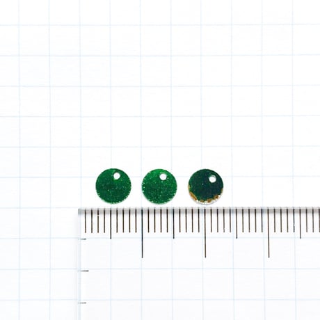 スパンコール　メタル製　5mm（coha281 グリーン）【0.8g】