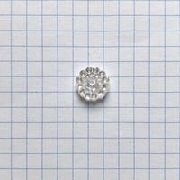 クリアドットガラスボタン　二つ穴 ・SS（Φ10mm×3mm　クリア)