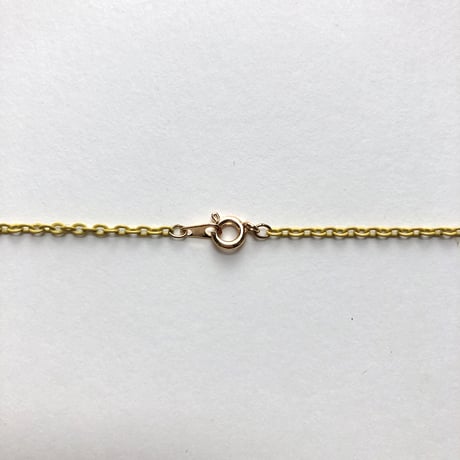 カラーアズキチェーンネックレス（レモンイエロー）【70cm】