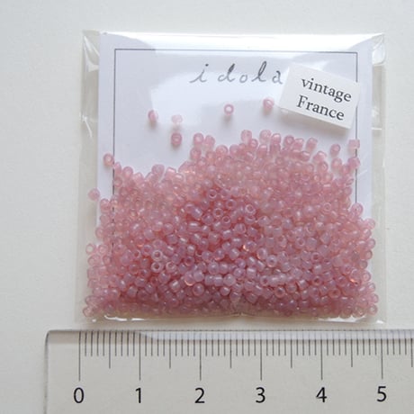 シードビーズ　（JFF163　ピンク　size外径:約1.3mm)    【4g】