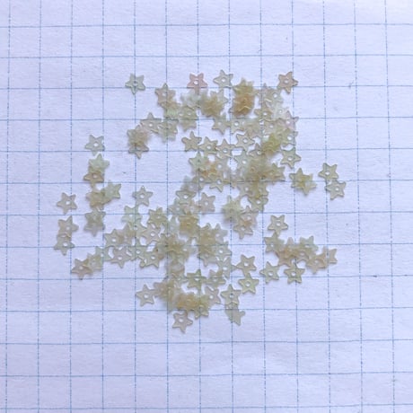 スパンコール ゼラチン製 星形　3mm（FSC348 オパールグレー）【0.2g】