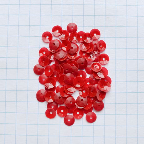 スパンコール　4.0mm（coha024 レッド）【0.5g】