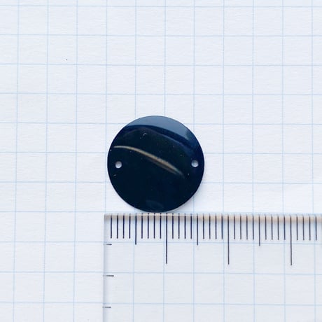 スパンコール 2つ穴　17.0mm（FSC357 ブラック）【8枚入】