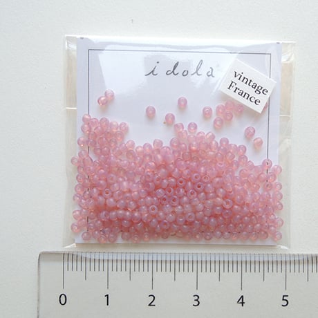 シードビーズ　（JFF144 　ピンク　size外径:約2.2mm　丸小)    【4g】