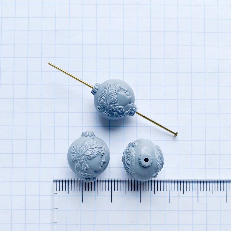 ジャパンヴィンテージ・ビーズパック（JVB414 グレー）【 12個