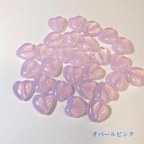マーブルハートビーズ（FJ249）【単色・2個セット】