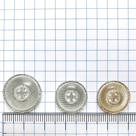 サンドウィッチボタン　（Φ18mm　シルバー）
