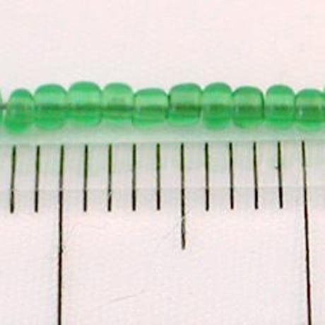 シードビーズ　（JFF013　グリーン　size外径:約1.7mm　丸小)    【4g】