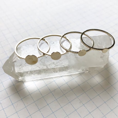 貼り付けリングパーツ・平皿（Φ5mm　ゴールド)  【2個セット】