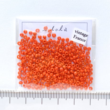 シードビーズ　（JFK031　オレンジ　size外径:約2.5mm)    【4g】