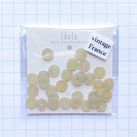 スパンコール ゼラチン製　5mm（coha103 シェルホワイト）【0.5g】