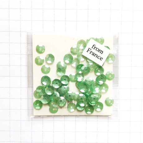 スパンコール 亀甲 4mm（FFS295　ラスターグリーン）【0.4g】