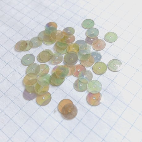スパンコール ラウンド　6mm（coha021　オパールグレーベージュ）【0.5g】