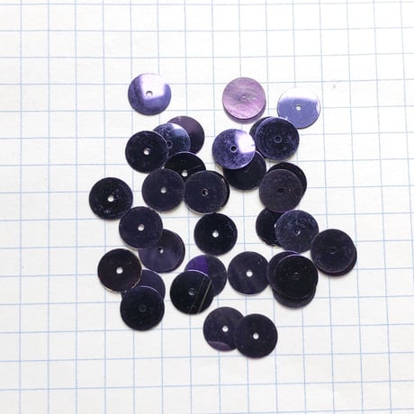 スパンコール ラウンド ゼラチン製 8mm（FSC565　メタリックパープル）【0.5g】