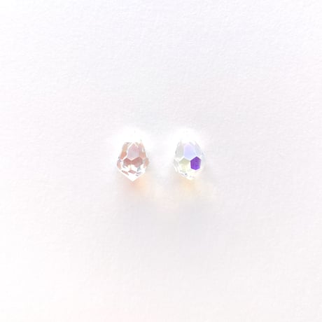 チェコカットドロップビーズ （S　10mm/6mm　オーロラ） 【2個セット】